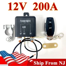 Car Battery Disconnect Switch Relay 12V Wireless Remote Control Cut-off Switch