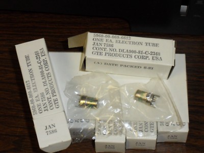 5 each 7586 JAN7586 SYLVANIA NOS Nuvistor Microphone Vacuum Tube NIB