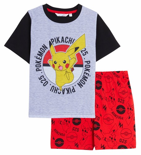 cortos Pokémon para niños Shortie Pjs conjunto para niños camiseta pokeball | eBay