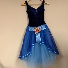 Elsa Blue Ballerina Tutu Costume Dance Halloween Princess Fairy Lyrical Witch