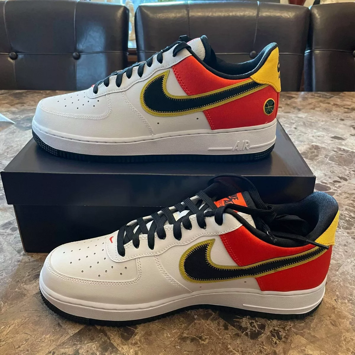 Nike Air Force 1 Low 07 LV8 RAYGUN White Black Orange CU8070-100 ALL MENS  SIZES