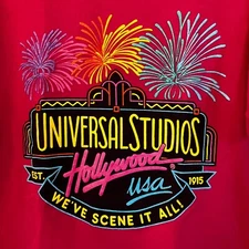 Universal Studios Womens VINTAGE 1998 Hollywood USA Shirt Sz. Medium Pink AN EXC