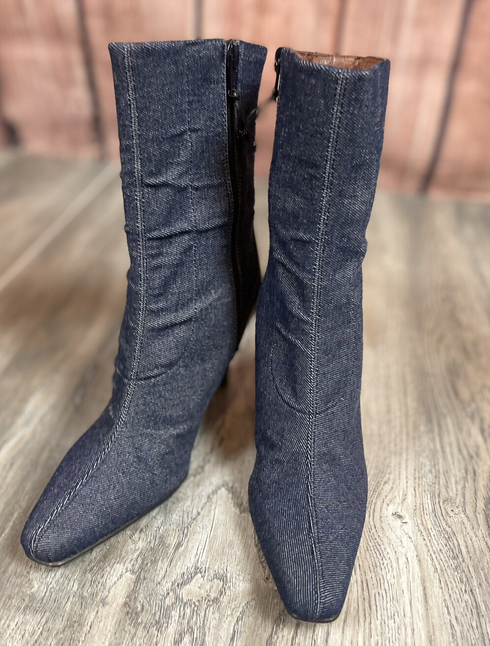 leather ankle boots with zips