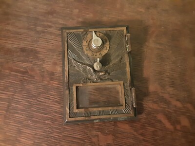 Vintage Antique Brass American Eagle US Post Office MailBox Door