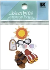 Beach Accessories, scrapbook 3D embellishment Jolee's by You JJHF001