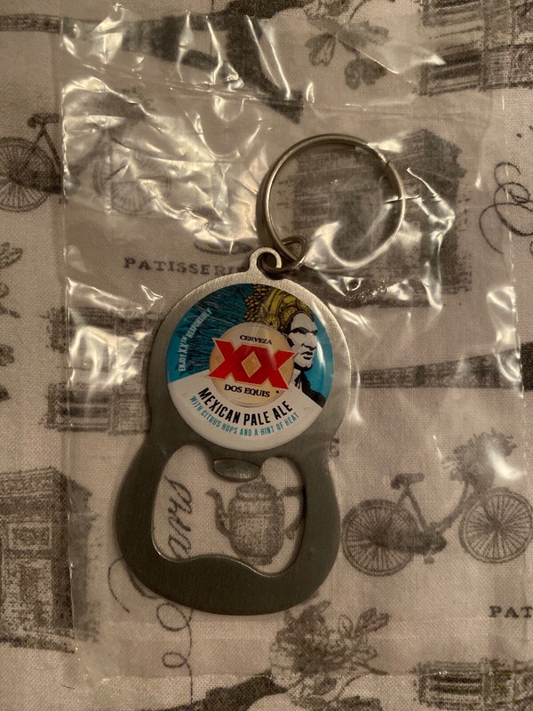 CERVEZA XX DOS EQUIS Mexican Pale Ale Beer KeyChain Rare Sealed VISIT!