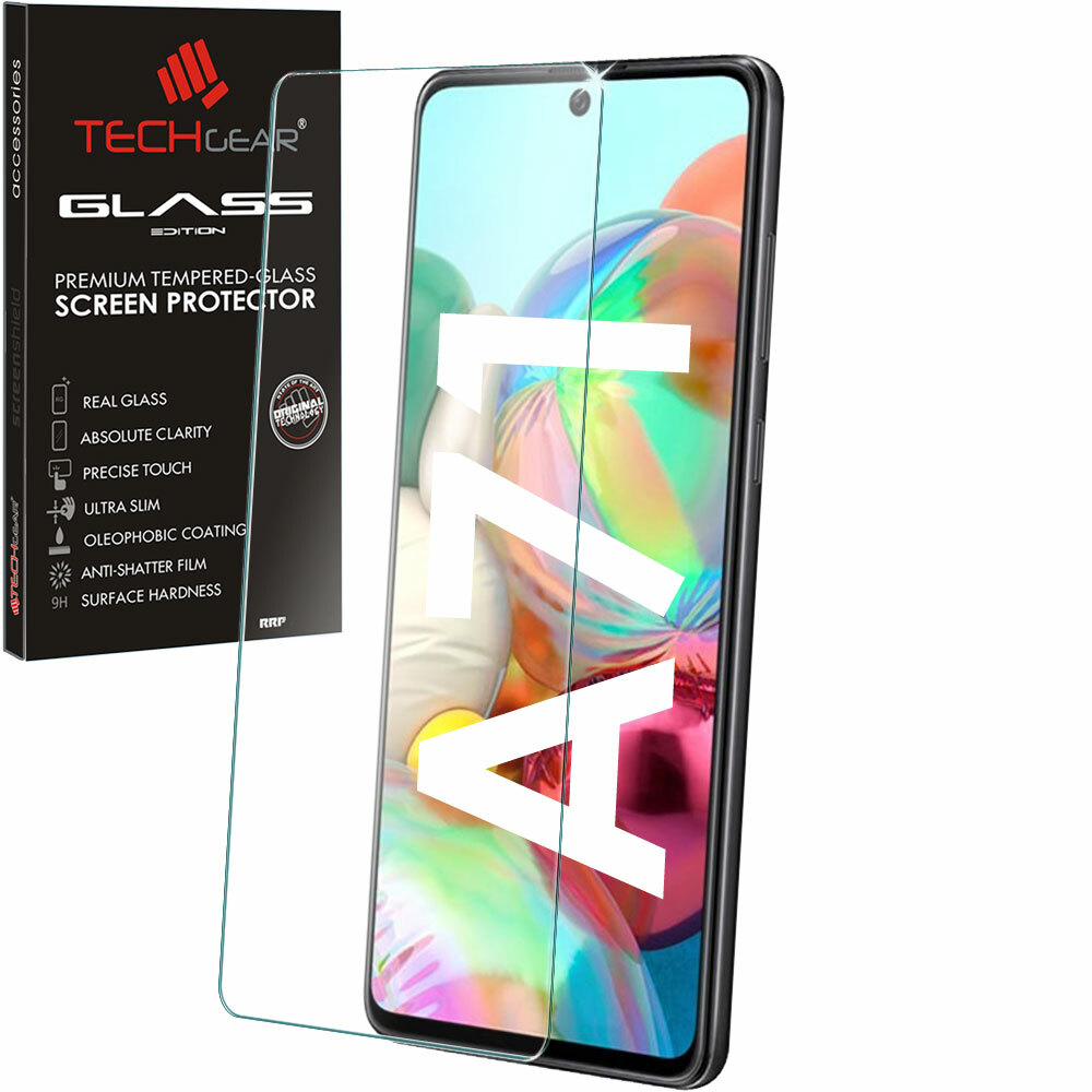 Genuine TECHGEAR TEMPERED GLASS Screen Protector for Samsung