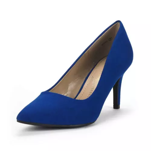 Zapatos sin cordones de tacón de aguja para mujer con punta para boda fiesta - Imagen 12 de 17