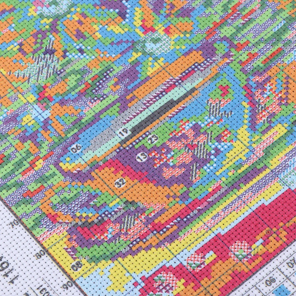 Proumhang Kreuzstich Set Baum Des Lebens - 4-teiliges DIY Stickpackung 45x45cm