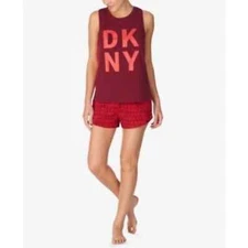 DKNY Womens Purple Comfy Sleepwear Nightwear Sleep Set Loungewear XL