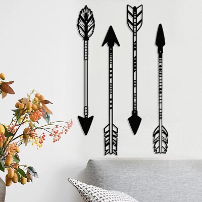 ベ*ド様 ARROW アートデコスタイル肖像画 DUOOLN Metal Arrow Wall Decor Native American Wall Art Farmhouse