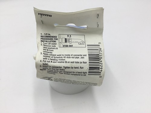 Plumb Pak PP999W Marvel Connector 1-1/2" Slip Joint by 1 1/2" Solvent Weld - Picture 6 of 7