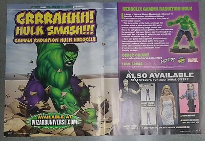 Gamma Radiation Hulk Heroclix Print Ad 2004 16x11 Great To Frame 