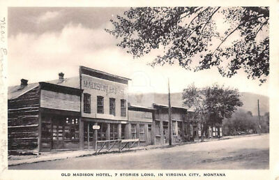#ad #ad Virginia City Montana Old Madison Hotel Street View Postcard Copy $4.95