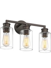 Emliviar 3-Light Oil Rubbed Bronze Vanity Light, Farmhouse Oil-Rubbed Bronze
