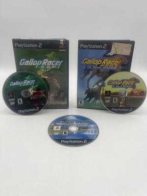 PlayStation 2 Gallop Racer 2001 2003 2006 Disc Cases Only Resurfacing Needed