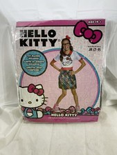 NEW Girls HELLO KITTY Costume Dress Headband Glasses Size JR 7-9 NOP