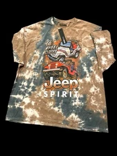 NEW Jeep Spirit Wrangler 4 Wheel Drive Short Sleeve Tee - Tie Dye - Black XXL