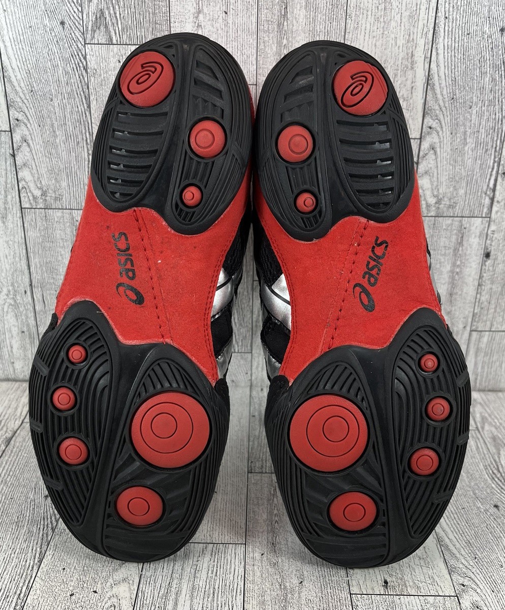Asics Split Second 9 (J203Y) Mens Size 9.5 Red Black Wrestling