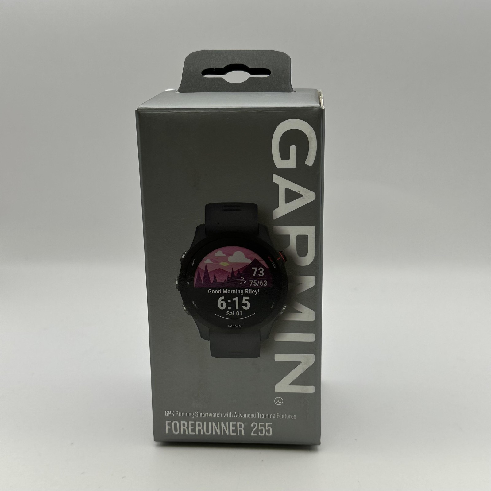 Garmin Forerunner 255 46mm GPS Watch in Gray with Powder Gray Silicone Band - New