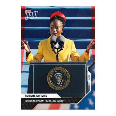 Amanda Gorman - 2021 CURRENT EVENTS Topps Now Card 20 - Print Run: 14,716