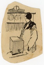 Mann Uhr Schrank Stube