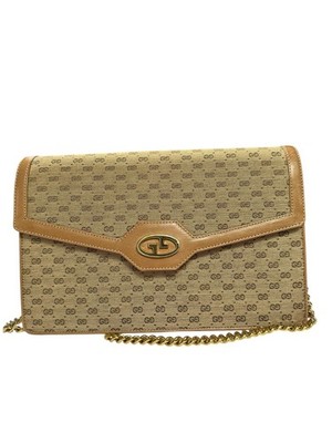 RARE Genuine Vintage GUCCI GG Logo Chain Shoulder Bag Clutch Bag RARE Genuine Vintage GUCCI GG Logo Chain Shoulder Bag Clutch Bag