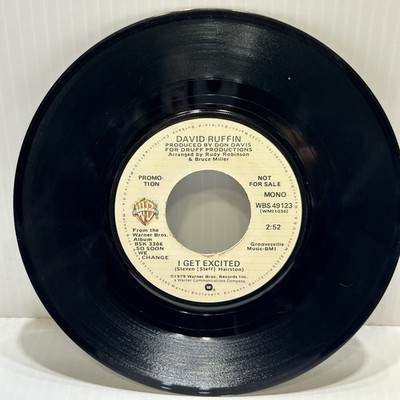 David Ruffin   I Get Excited 7'' Promo Single 1979 Warner Bros Soul R&B 45 RPM