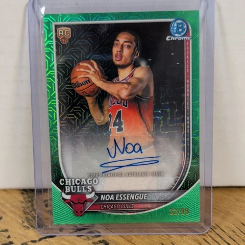 Topps 2025-26 Bowman Chrome Autographs Noa Essengue RC Auto 32/99 Bulls