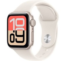 NEW APPLE SE 3 40 mm Waterproof Smart Watch GPS (2025) Starlight Sport Band