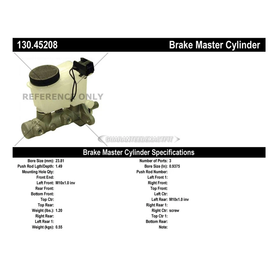 Cilindro maestro de freno centrado TCP para Ford Probe Mazda MX-6 626 Foto 3 de 3