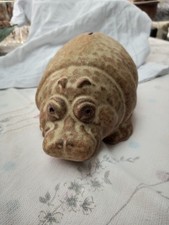 Hippopotamus pottery money box made in England
