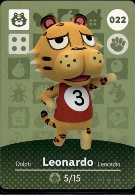 022 Leonardo Amiibo Card 022 Series 1 Animal Crossing Nintendo Switch NA Region