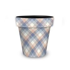 Briarwood Lane Everyday Pink & Blue Check Small Planter 8.5" Diameter