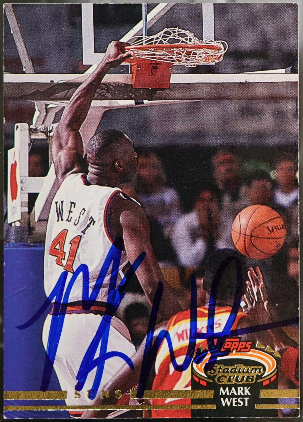 1992-93 Stadium Club IP Autograph #377 Mark West Basketball VG