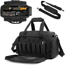 Range Bag - Tactical Gun Bag for Handguns, Pistols and Ammo. Padded Shooting Duf