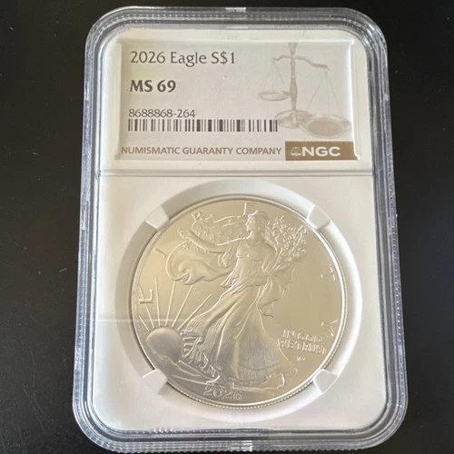 United States Mint 2026 American Eagle 1 oz Silver MS 69 NGC