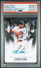 2025 TOPPS BB STARS AUTOS SER 2 #BSA2PL PEDRO LEON PSA 8 AUTO 10