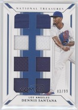 2019 National Treasures Game Gear Material Eights 83/99 Dennis Santana 08jk