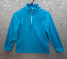 Eddie Bauer Sweatshirt Kids Youth Large Blue Fleece 1/4 Zip Pullover Outdoors