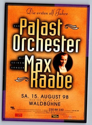1990s Max Raabe & Palast Orchester Concert Poster Berlin Germany Postcard