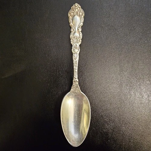 GORHAM IMPERIAL CHRYSANTHEMUM 1897 STERLING SILVER TEA SPOON 5 3/4,  MONO
