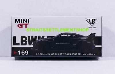 MINI GT #169 LB SILHOUETTE WORKS GT NISSAN 35GT RR MATTE BLACK LBWK SEALED