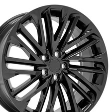 Set Of Four 20 Inch Black 74393 Rims Fits Toyota Lexus Suv