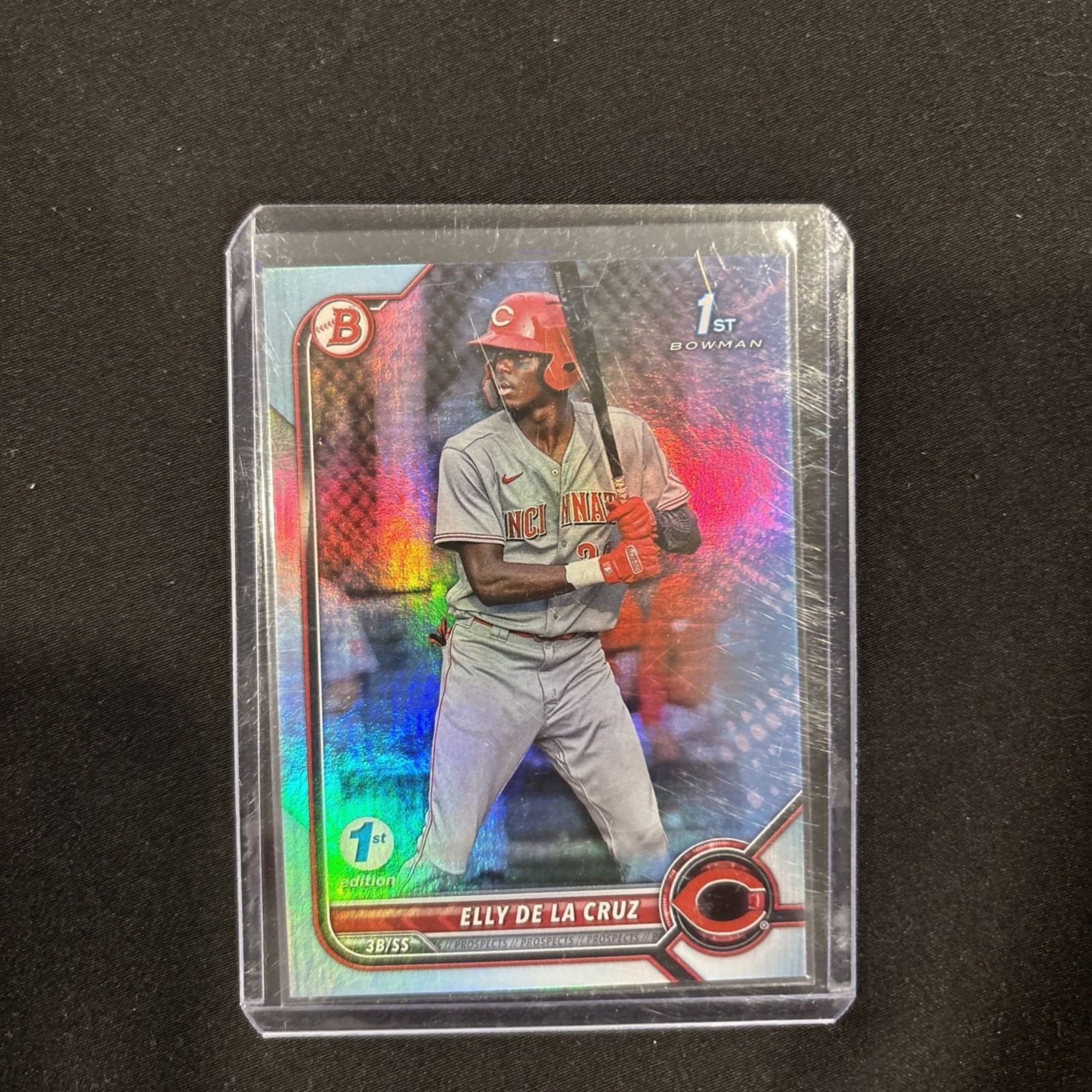 2022 Bowman 1st Edition Elly De La Cruz Sky Blue Foil 1st Bowman