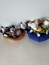 Bean Bag Disney Set of 2 Mickey Mouse Comic  Donald Duck 65th New With Tags 