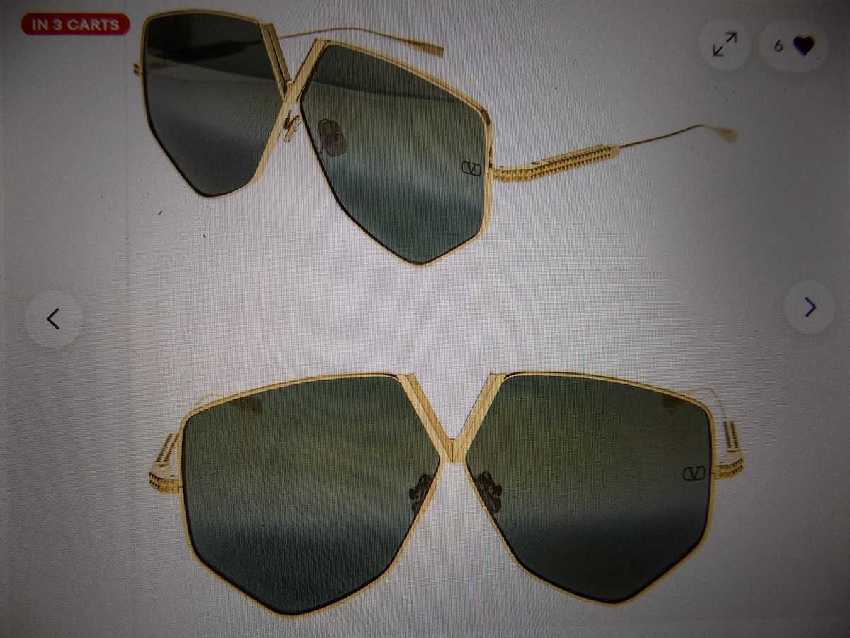 VALENTINO V HEXAGON VLS115 Gold Titanium Green Mask Unisex Rock
