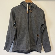 Fjallraven Womens Ovik Fleece Hooded Jacket in Dark Grey Small NWT