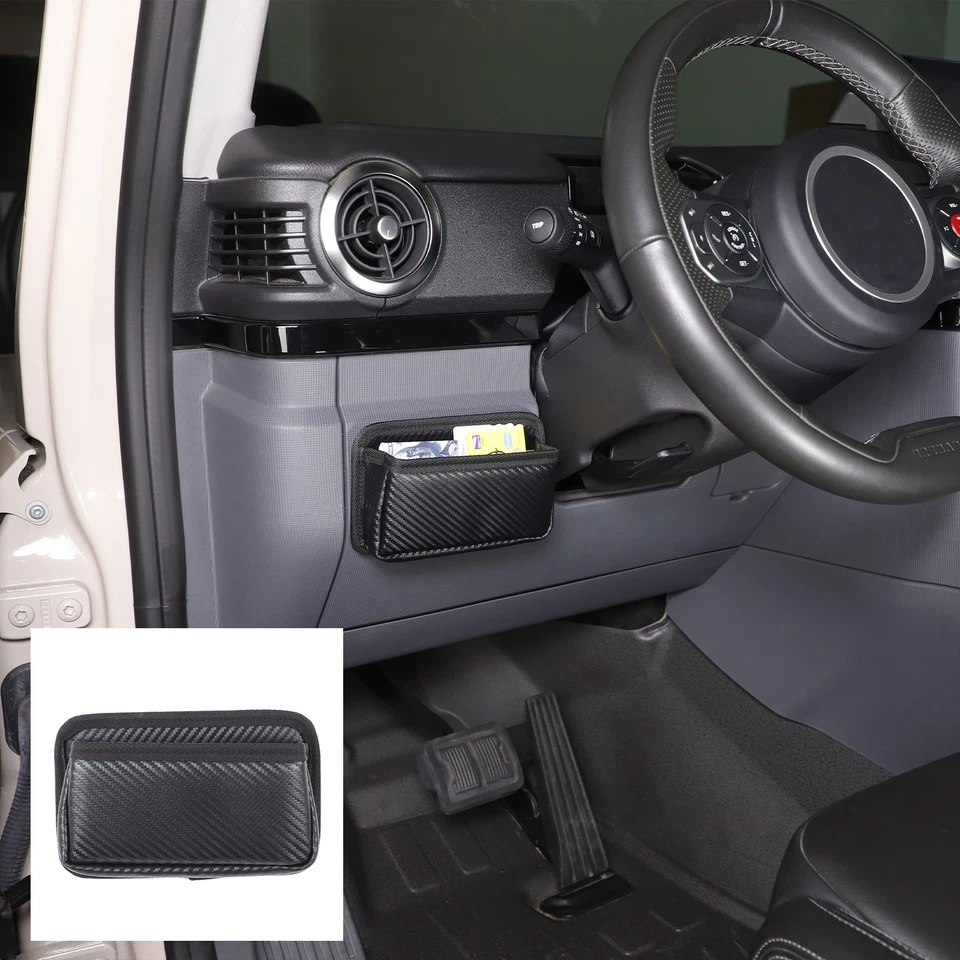 Carbon Fiber ABS Center Console Storage Bag Tray For Ineos Grenadier 2020+ - Image 2 of 4