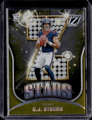 2023 Panini Zenith CJ Stroud Gold Z-Stars Rookie 01/10